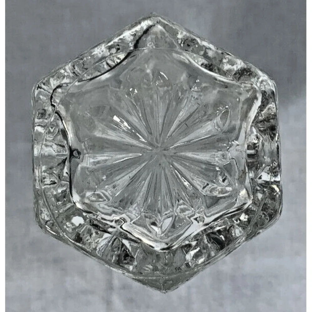 Vintage Pyrex Glass Decanter Cruet Diamond Pattern Oil Vinegar Stopper